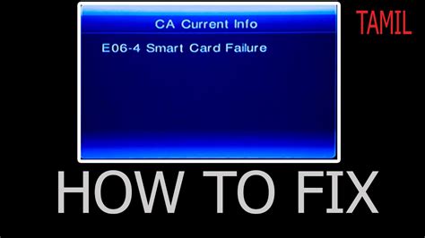 e06 4 smart card error|How to fix Smartcard error E06.